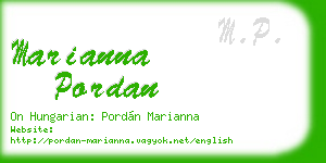 marianna pordan business card
