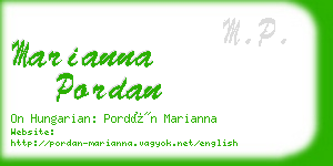 marianna pordan business card